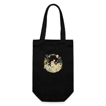 Rabbit - Gift Bag for Bottles - black - Front