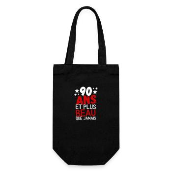 90 ans et plus beau que jamas - Sac à bouteille - noir - Devant