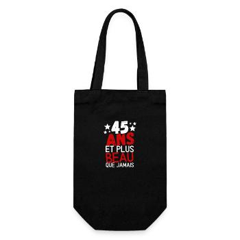 45 ans et plus beau que jamas - Sac à bouteille - noir - Devant
