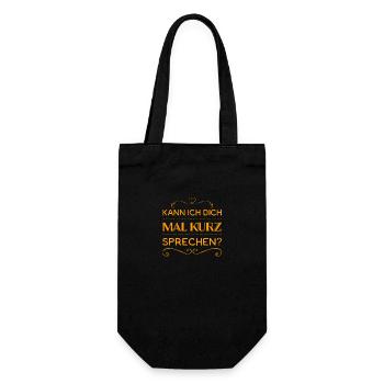 ich möchte mit dir reden - Geschenkbeutel für Flaschen - Schwarz - Vorne
