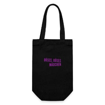 Böses Mädchen - Geschenkbeutel für Flaschen - Schwarz - Vorne