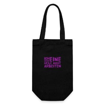 ich werde eine Weile nicht arbeiten - Geschenkbeutel für Flaschen - Schwarz - Vorne
