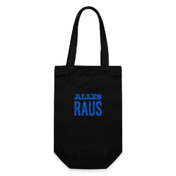 alle müssen raus - Geschenkbeutel für Flaschen - Schwarz - Vorne