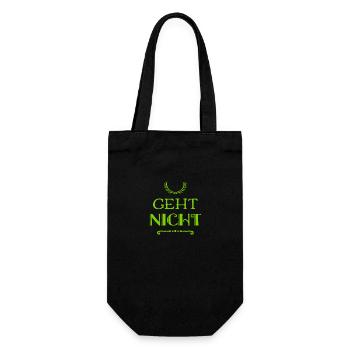 ich will nicht - Geschenkbeutel für Flaschen - Schwarz - Vorne