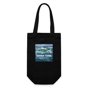 GREEN Tuna - It´s a fish - Geschenkbeutel für Flaschen - Schwarz - Vorne