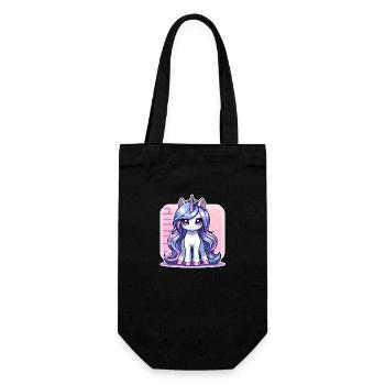 Licorne avec lettrage japonais - Sac à bouteille - noir - Devant