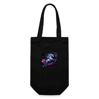 Space unicorn - Gift Bag for Bottles - black - Front