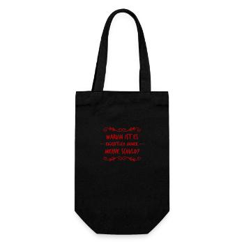 ich bin der Sündenbock - Geschenkbeutel für Flaschen - Schwarz - Vorne