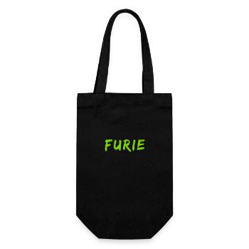 so sieht eine Furie aus - Geschenkbeutel für Flaschen - Schwarz - Vorne