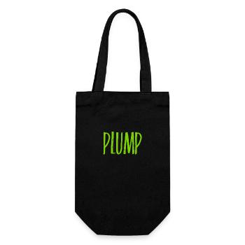 ich bin plump - Geschenkbeutel für Flaschen - Schwarz - Vorne