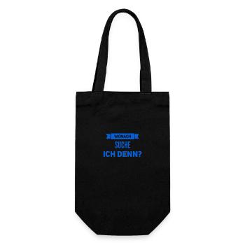 wonach suche ich denn? - Geschenkbeutel für Flaschen - Schwarz - Vorne