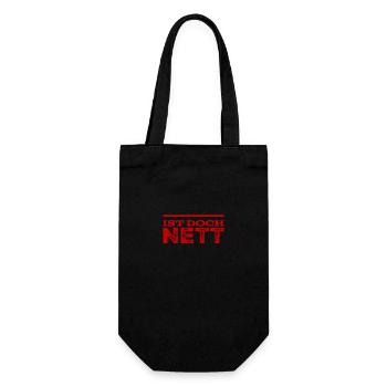 ich finde es gut - Geschenkbeutel für Flaschen - Schwarz - Vorne