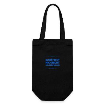 ich bin gegen Lügen - Geschenkbeutel für Flaschen - Schwarz - Vorne