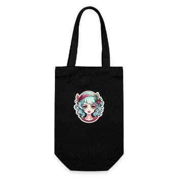 Elf Christmas Illustration - Gift Bag for Bottles - black - Front