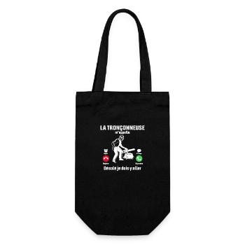 la tronçonneuse m'appelle désolé je dois y aller - Sac à bouteille - noir - Devant