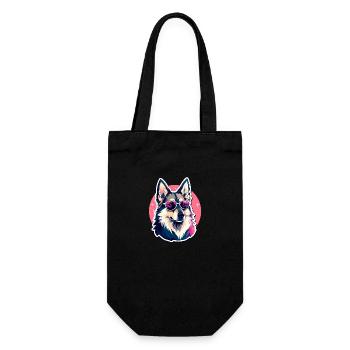 Illustration de berger allemand - Sac à bouteille - noir - Devant