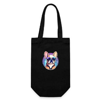 Illustration de chien bouledogue français - Sac à bouteille - noir - Devant