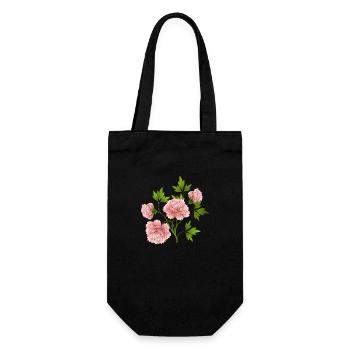 Flowers - Gift Bag for Bottles - black - Front