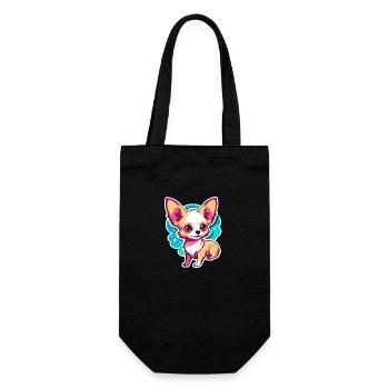 Chihuahua Dog Drawing - Gift Bag for Bottles - black - Front