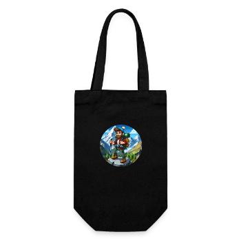 Hikers in the Alps - Gift Bag for Bottles - black - Front