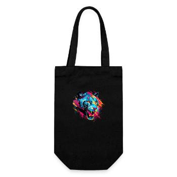 Panther Animal Freedom World Wildlife Abstract - Gift Bag for Bottles - black - Front