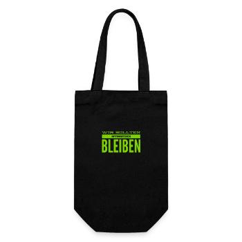 ich bleibe optimistisch - Geschenkbeutel für Flaschen - Schwarz - Vorne