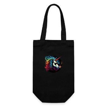 Licorne cool - Sac à bouteille - noir - Devant