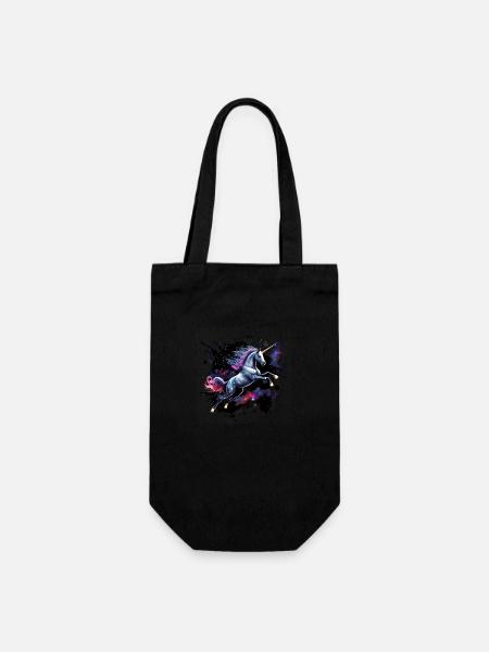 Unicorn in space - Gift Bag for Bottles - black