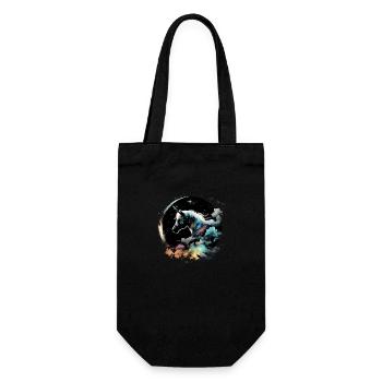Night unicorn - Gift Bag for Bottles - black - Front