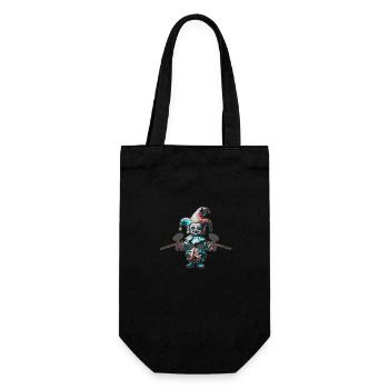 Embroydyred Paintball Horror Narr Print - Geschenkbeutel für Flaschen - Schwarz - Vorne