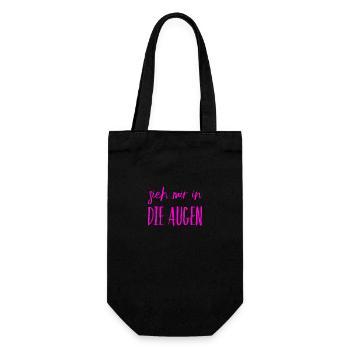 ich steh auf dich - Geschenkbeutel für Flaschen - Schwarz - Vorne