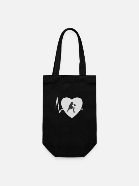 Battement de cœur Basketball - Sac à bouteille - noir