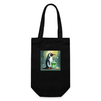 pingouin avec une bouteille de - Sac à bouteille - noir - Devant