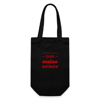 das sind meine Gründe - Geschenkbeutel für Flaschen - Schwarz - Vorne