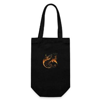 Drache - Geschenkbeutel für Flaschen - Schwarz - Vorne