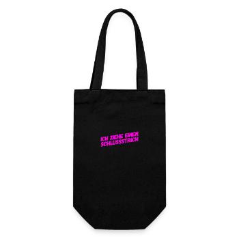Zeit für einen Schlussstrich - Geschenkbeutel für Flaschen - Schwarz - Vorne