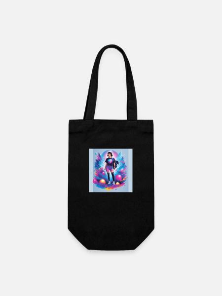 tshirt - Geschenkbeutel für Flaschen - Schwarz