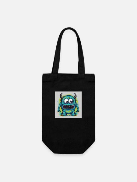 monster - Geschenkbeutel für Flaschen - Schwarz