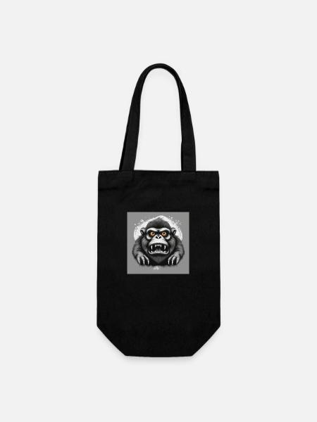 affe - Geschenkbeutel für Flaschen - Schwarz