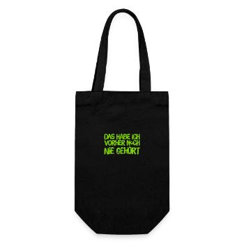 das ist mir neu - Geschenkbeutel für Flaschen - Schwarz - Vorne