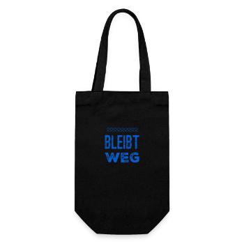 kommt nicht näher - Geschenkbeutel für Flaschen - Schwarz - Vorne