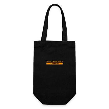ich bin genial - Geschenkbeutel für Flaschen - Schwarz - Vorne