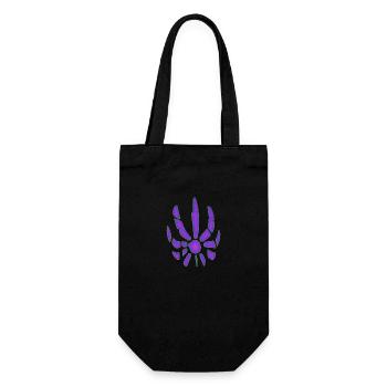 Paintball logo, purple embroyded fire ball - Gift Bag for Bottles - black - Front