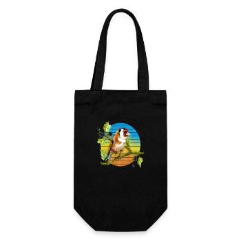 Oiseau coloré - Sac à bouteille - noir - Devant