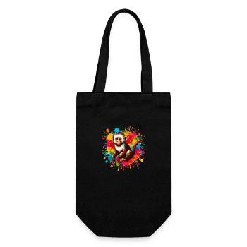 Monkey Baby Drawing - Gift Bag for Bottles - black - Front