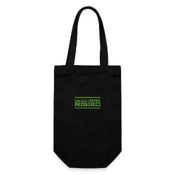 ich mag das kalkulierte Risiko - Geschenkbeutel für Flaschen - Schwarz - Vorne