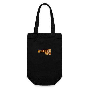 ich stehe auf kalkuliertes Risiko - Geschenkbeutel für Flaschen - Schwarz - Vorne