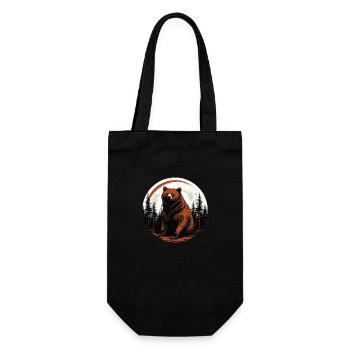 Wild bear - Gift Bag for Bottles - black - Front