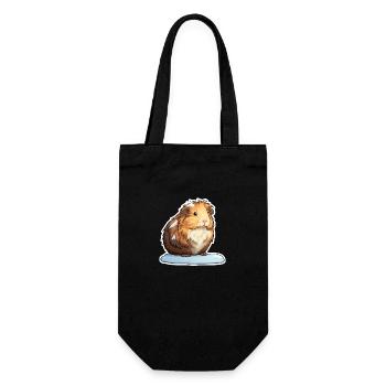 Meerschweinchen im Winter - Geschenkbeutel für Flaschen - Schwarz - Vorne