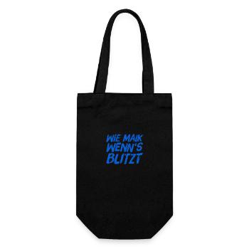 wenn der Blitz einschlägt - Geschenkbeutel für Flaschen - Schwarz - Vorne